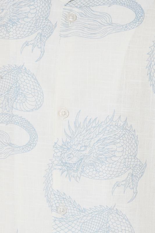 BadRhino Big & Tall White Dragon Print Shirt | BadRhino 8