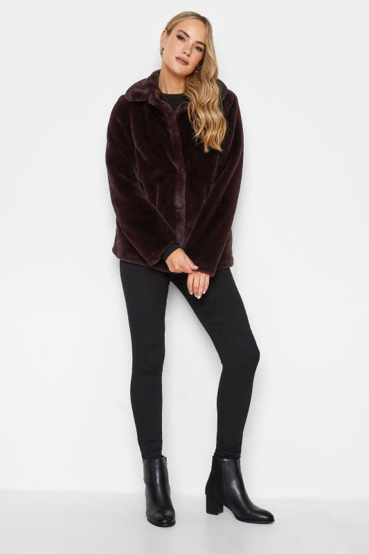 LTS Tall Dark Purple Faux Fur Coat | Long Tall Sally 2
