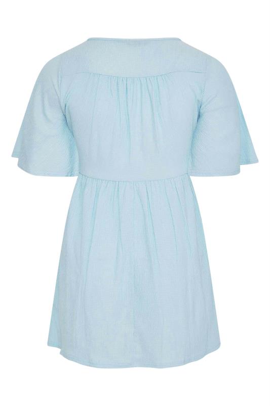LIMITED COLLECTION Curve Light Blue Tie Waist Crinkle Top_Y.jpg