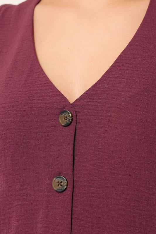 YOURS Plus Size Burgundy Red Waistcoat | Yours Clothing 4