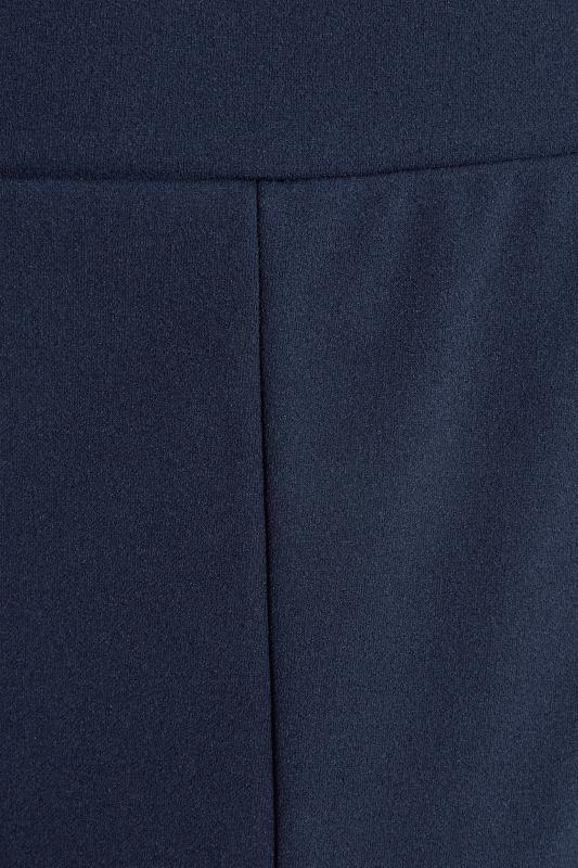 Plus Size Navy Blue Stretch Tapered Trousers | Yours Clothing 3