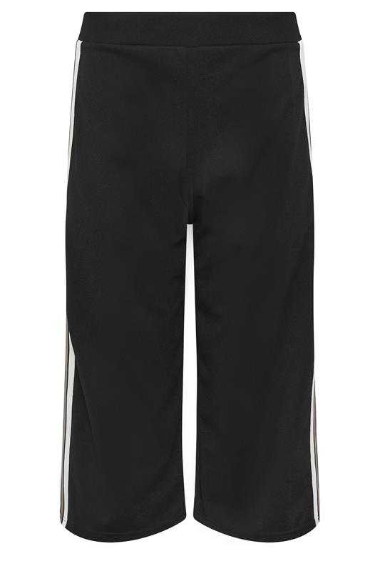 M&Co Petite Black Cropped Side Stripe Trousers | M&Co 5