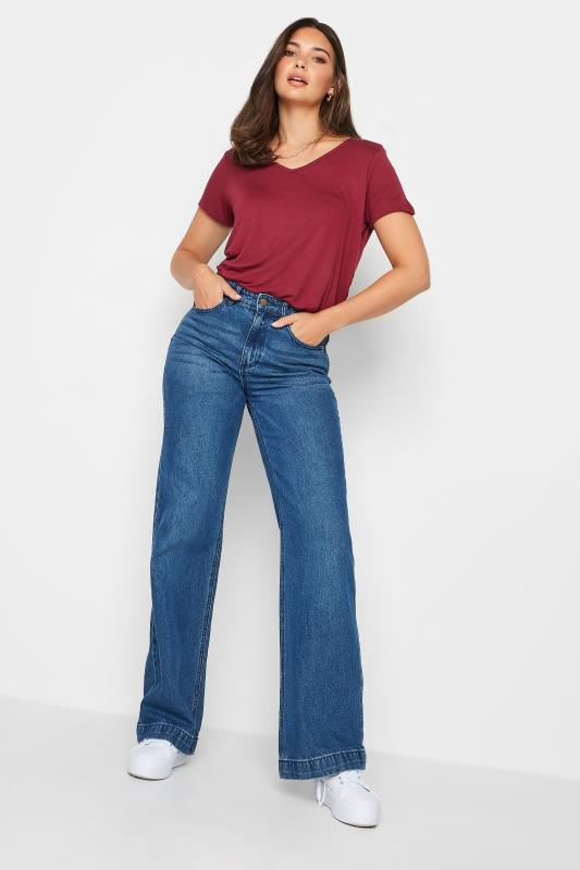 LTS Tall Women's Berry Red V-Neck T-Shirt | Long Tall Sally 2