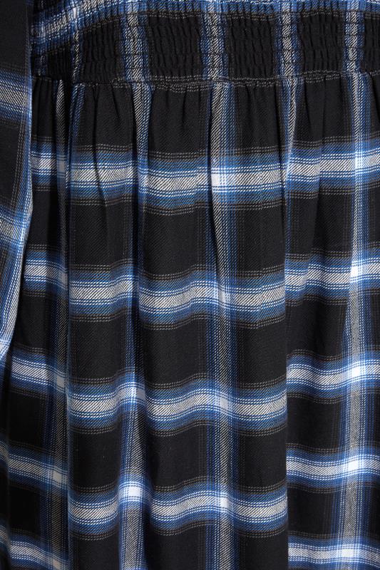 LIMITED COLLECTION Curve Black Check Shirred Dress_S.jpg