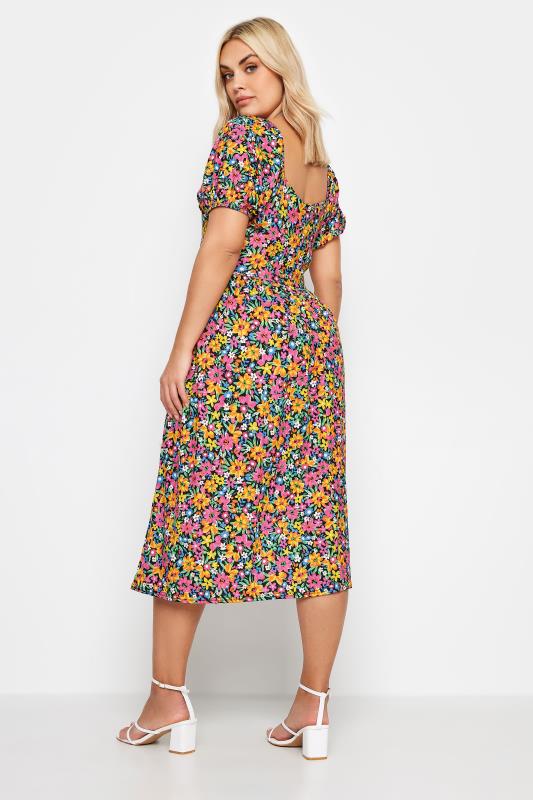 LIMITED COLLECTION Curve Plus Size Yellow Floral Midaxi Dress | Yours Clothing  3