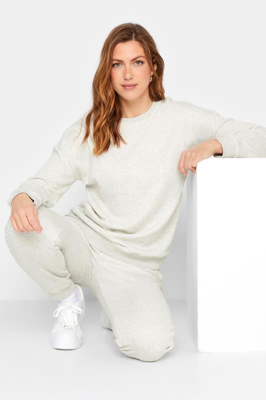 LTS Tall Light Grey Long Sleeve Sweatshirt | Long Tall Sally  1