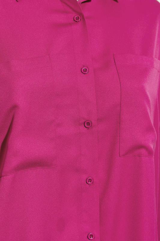 Plus Size Pink Oversized Boyfriend Shirt | Yours Clothing 7