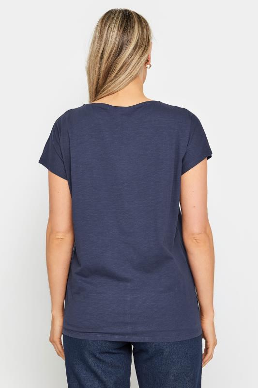LTS Tall Womens Dark Blue Short Sleeve T-Shirt | Long Tall Sally 3