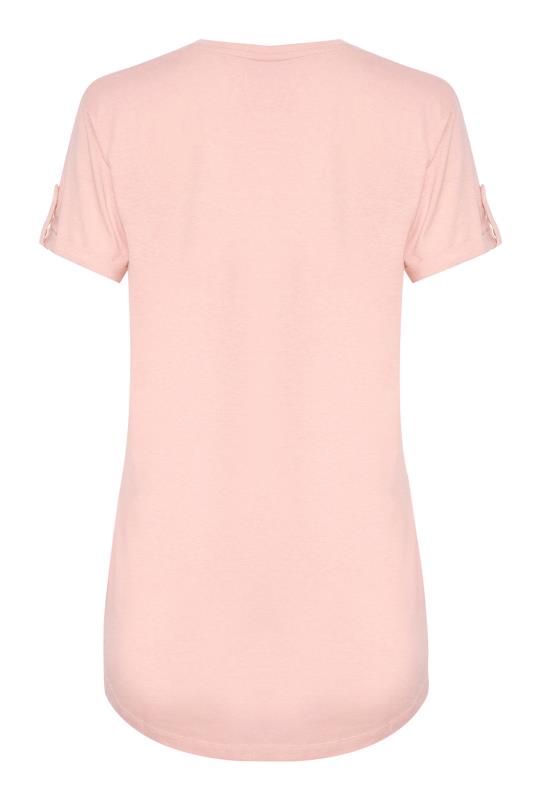 LTS Tall Light Pink Pocket T-Shirt 7