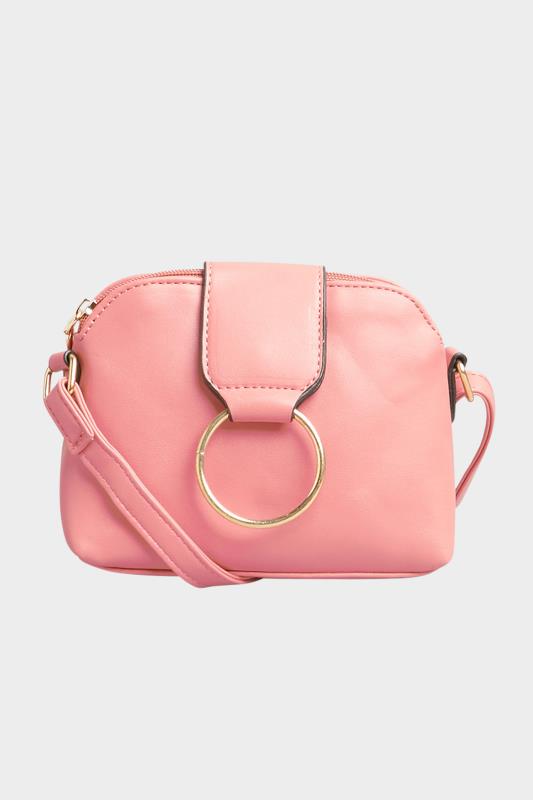  Pink Ring Detail Crossbody Bag