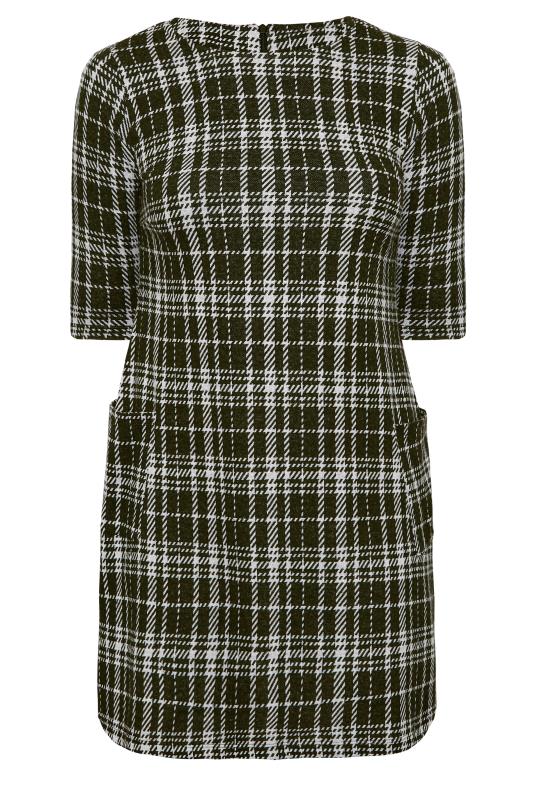Plus Size Black Check Soft Touch Tunic Dress | Yours Clothing 6