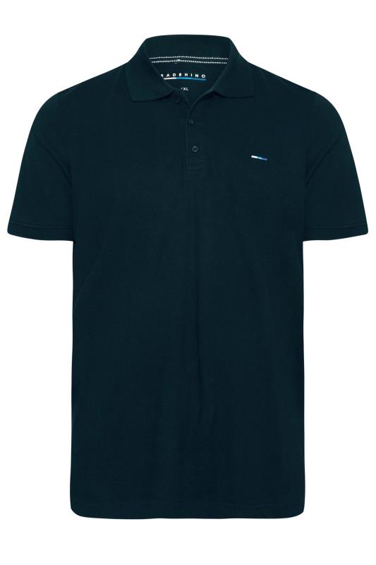 BadRhino Big & Tall Navy Blue Essential Polo Shirt 3