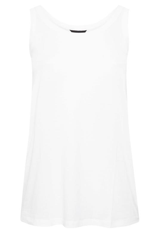 YOURS Plus Size White Vest Top | Yours Clothing 5