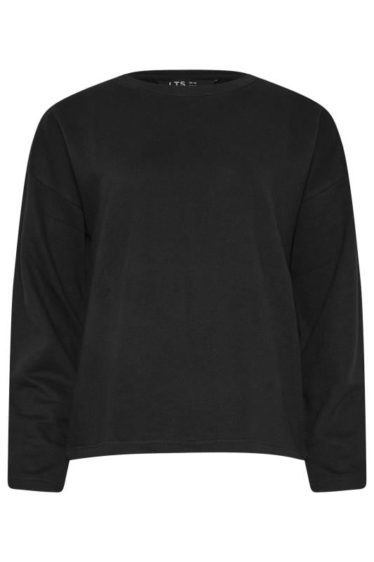 LTS Tall Black Shirt Lined Sweatshirt | Long Tall Sally 5