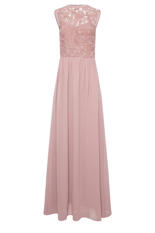 LTS Tall Women's Blush Pink Lace Chiffon Maxi Dress | Long Tall Sally  6