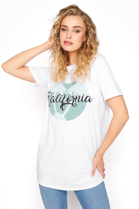 LTS Tall White 'California' Slogan T-Shirt_A.jpg