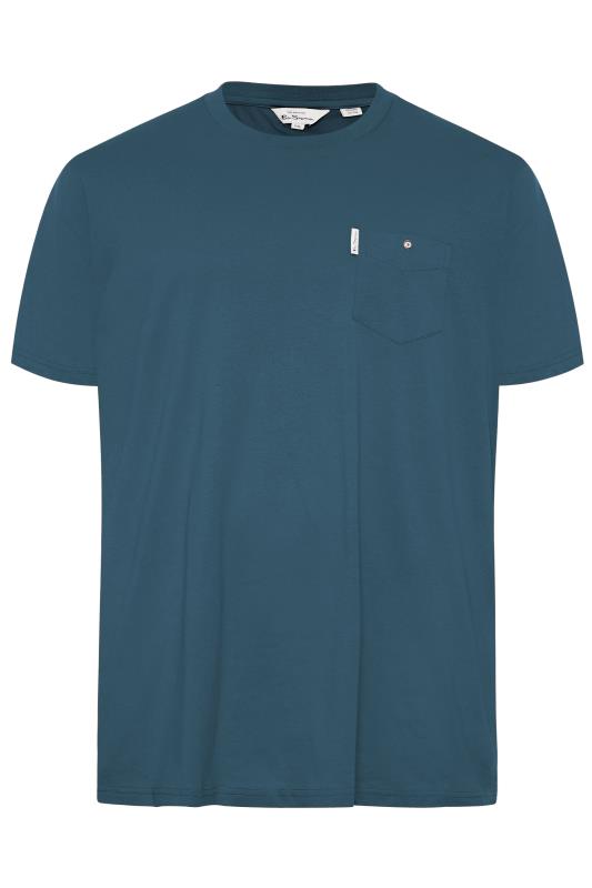 BEN SHERMAN Big & Tall Blue Pocket T-Shirt_F.jpg