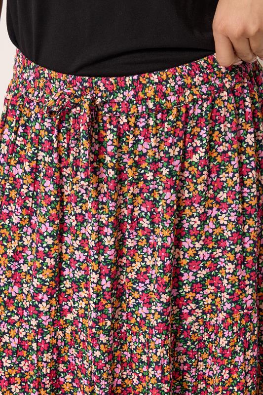 M&Co Petite Pink Ditsy Floral Maxi Skirt | M&Co 4