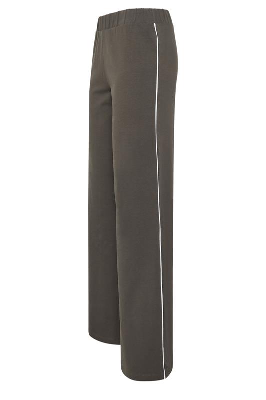 LTS Tall Women's Charcoal Grey Side Stripe Cotton Wide Leg Leggings | Long Tall Sally 7