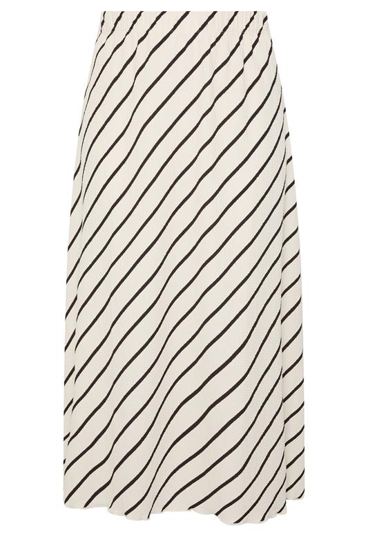 YOURS Plus Size Cream Stripe Maxi Skirt | Yours Clothing 6