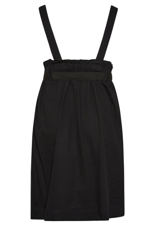 LIMITED COLLECTION Plus Size Black Utility Pinafore Midi Skirt | Yours Clothing 7