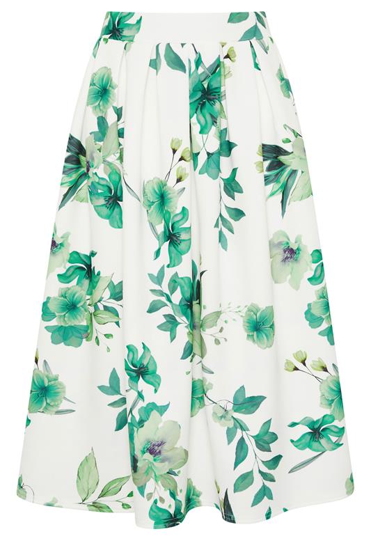 STAR White Floral Scuba Maxi Skirt | StarByJM 5