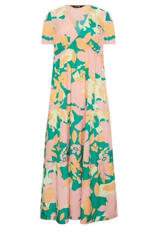 LTS Tall Women's Green Floral Tiered Midi Dress | Long Tall Sally 6