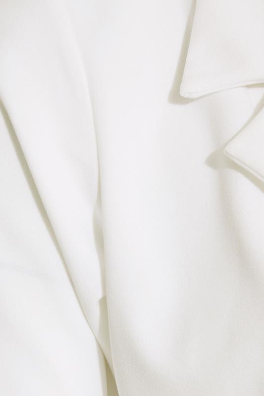 Plus Size White Cropped Blazer | Yours Clothing 4