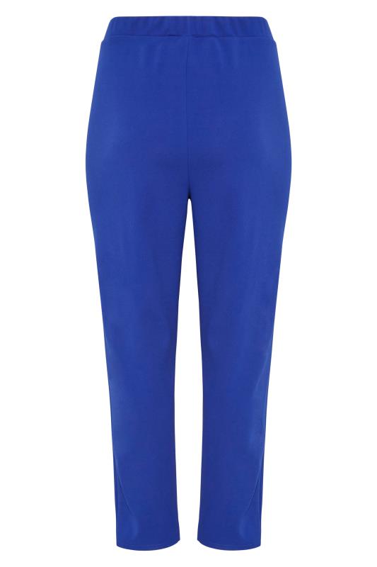 LIMITED COLLECTION Plus Size Cobalt Blue Split Hem Tapered Trousers | Yours Clothing 6