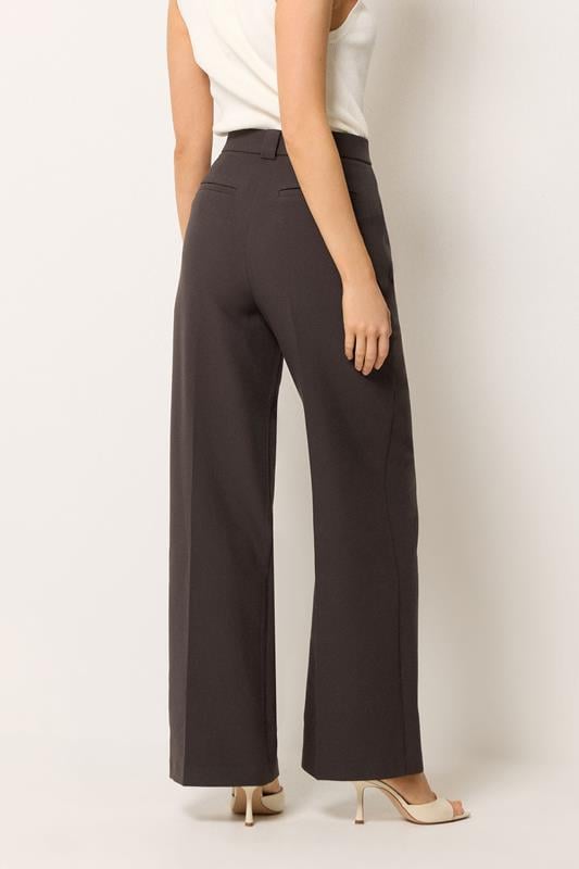 STAR Chocolate Brown Tailored Wide Leg Trousers | StarByJM 2