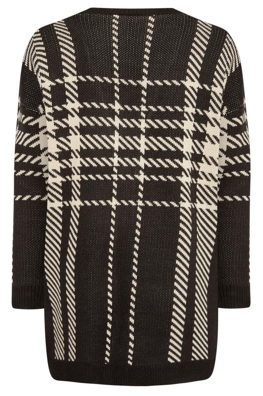 Curve Black Dogtooth Check Button Cardigan 7