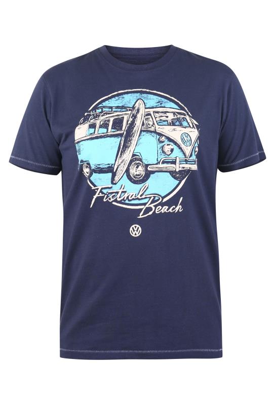 D555 Big & Tall Navy Blue Official VW Camper Van Printed T-Shirt 2