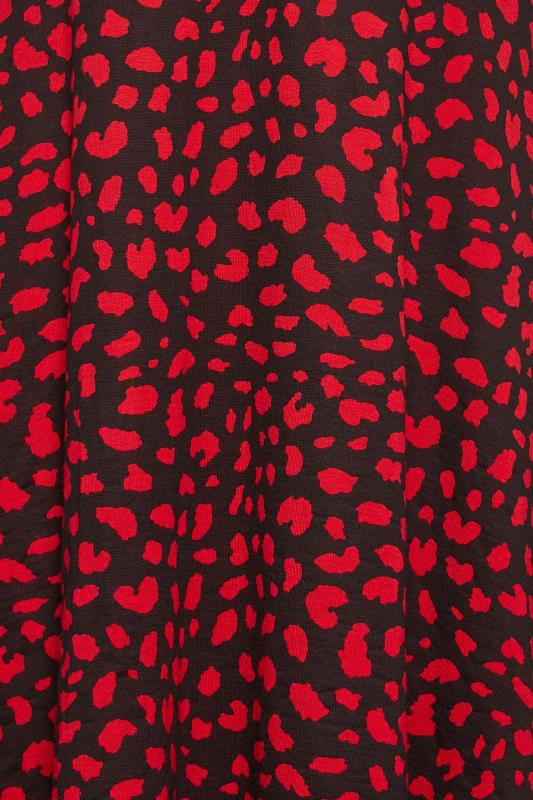 M&Co Red Animal Print Keyhole Midi Dress | M&Co  5