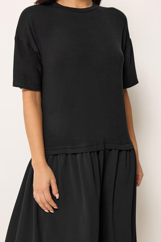 PixieGirl Petite Women's Black Drop Waist Maxi Dress | PixieGirl 4