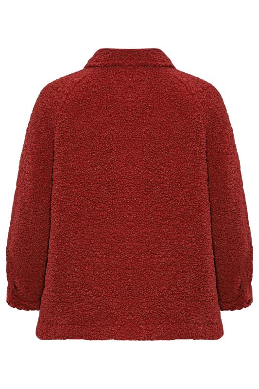 plus size red teddy coat