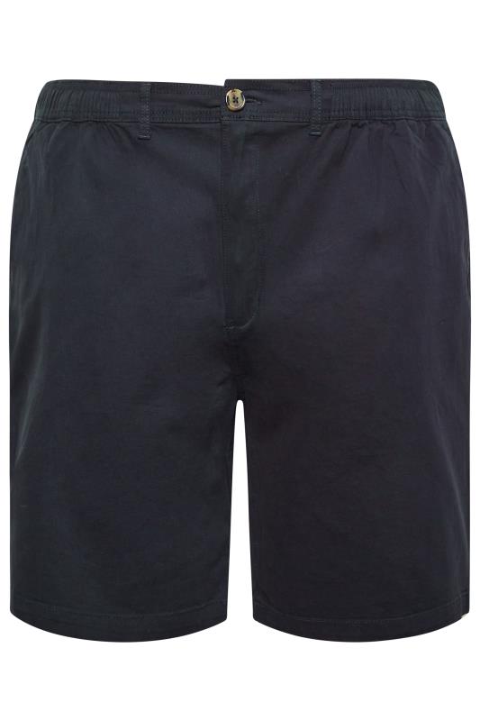 D555 Big & Tall Navy Blue Stretch Shorts | BadRhino 4
