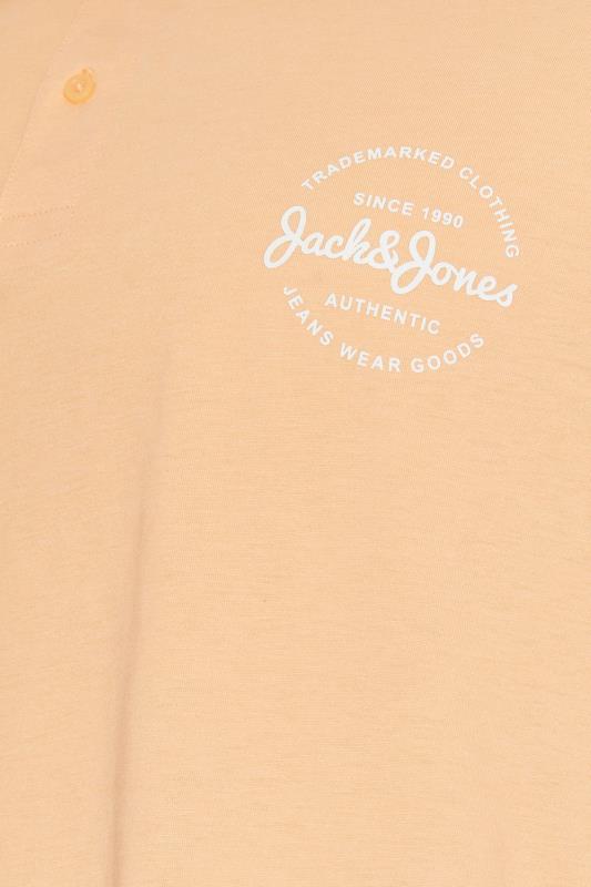 JACK & JONES Orange Short Sleeve Polo Shirt | BadRhino 2
