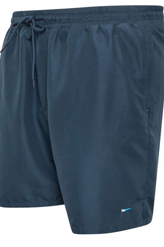 BadRhino Big & Tall Navy Blue Plain Swim Shorts | BadRhino 7
