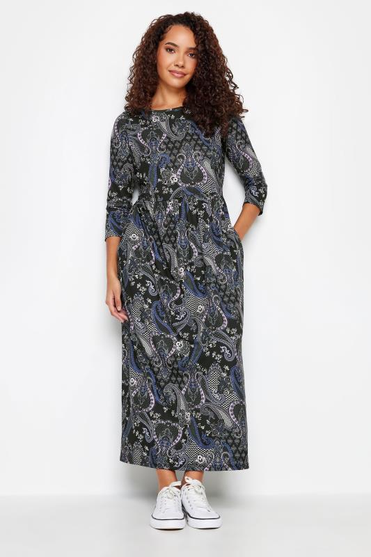 M&Co Black Paisley Print Midi Dress | M&Co 1