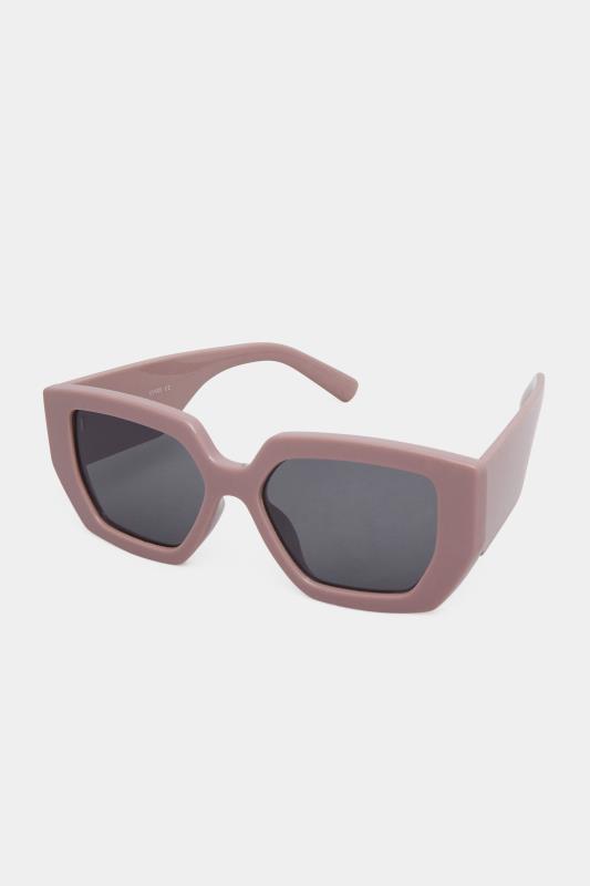 Pink Frame Oversized Sunglasses 2