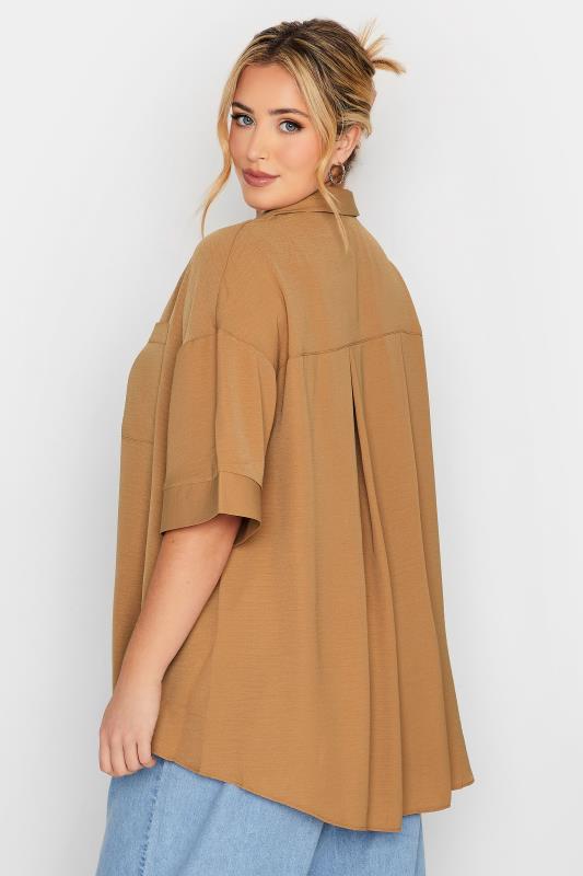 LIMITED COLLECTION Plus Size Beige Brown Shirt | Yours Clothing 3
