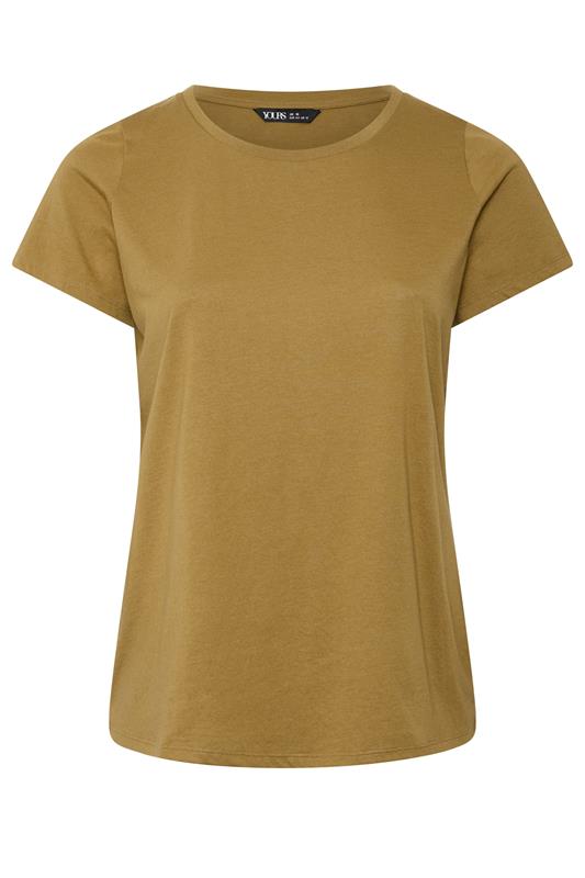  YOURS Curve Yellow Crew Neck T-Shirt