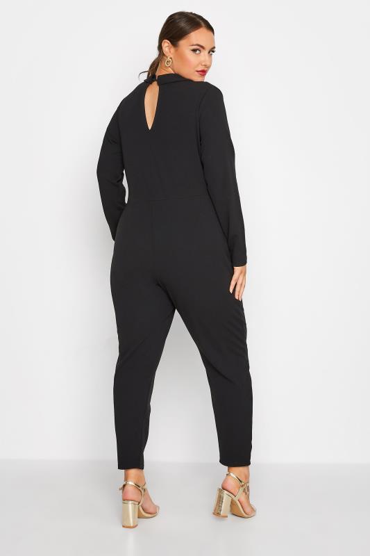 Curve Black Blazer Style Jumpsuit | Yours Clothing 3