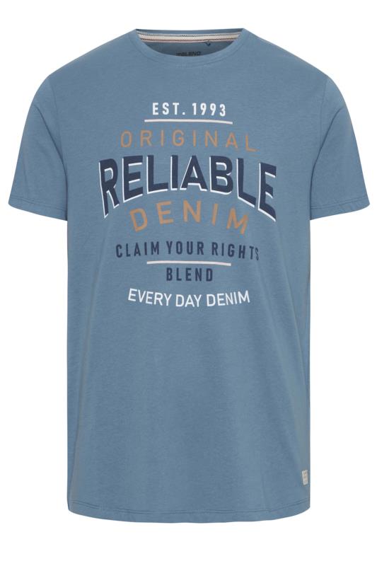 BLEND Big & Tall Blue 'Reliable' Print T-Shirt 2