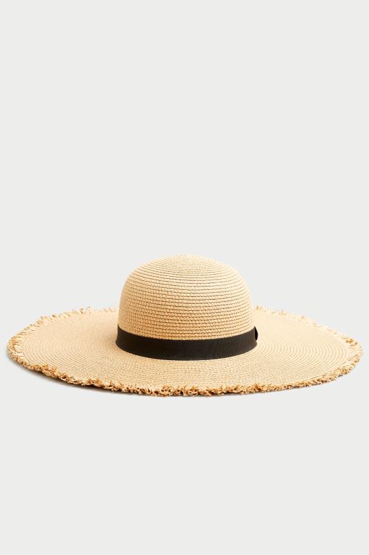 Brown Frayed Edge Straw Hat | Yours Clothing 4
