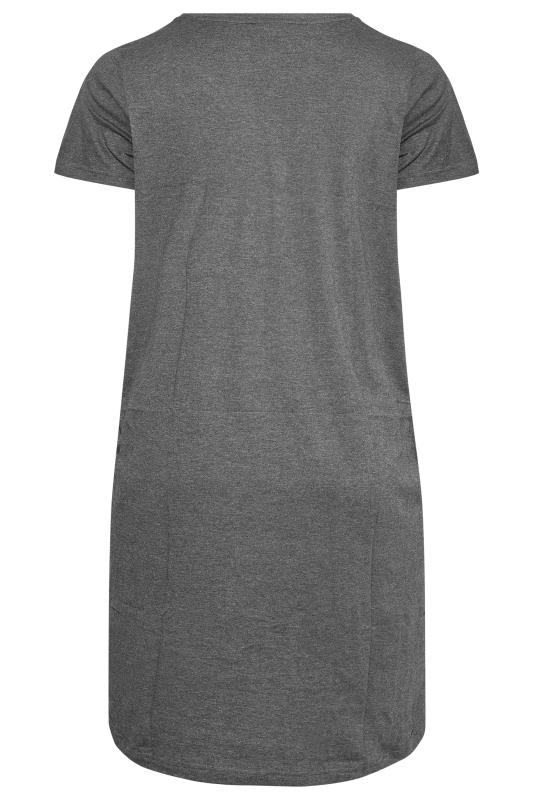 Plus Size Grey 'Let Me Sleep' Nightdress | Yours Clothing 6