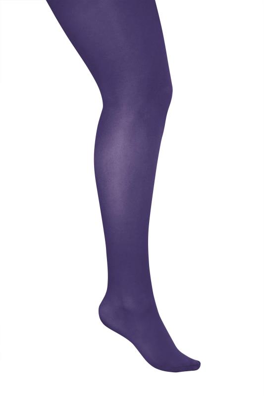 Purple 50 Denier Comfort Tights | Yours Clothing 3