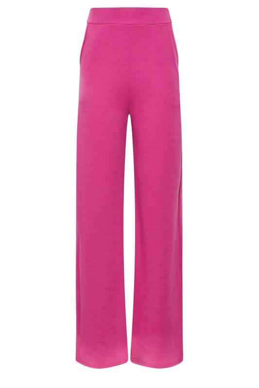 LTS Tall Women's Pink Scuba Wide Leg Trousers | Long Tall Sally 4