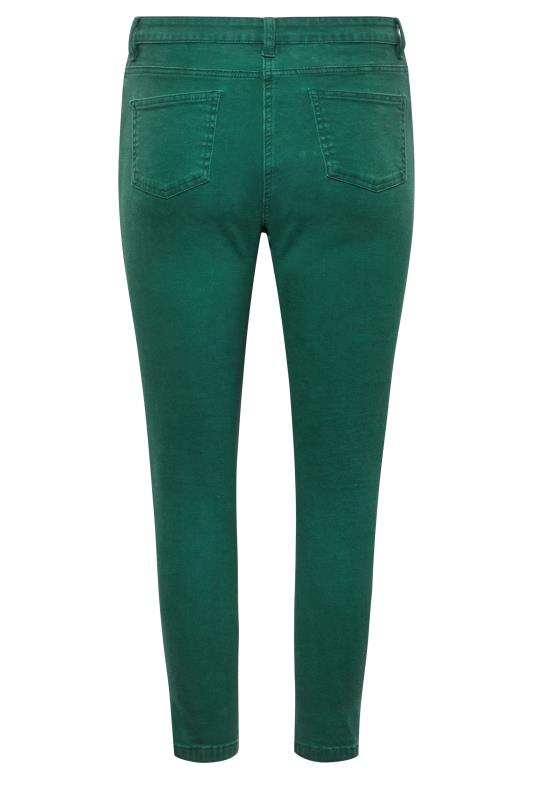 Petite Dark Green Skinny AVA Jeans | PixieGirl 5