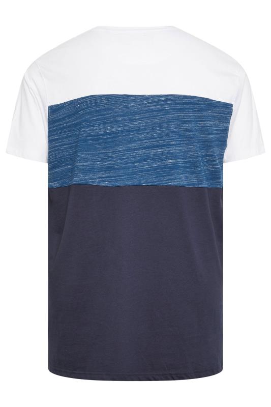 KAM Big & Tall Blue Cut & Sew T-Shirt | BadRhino 4